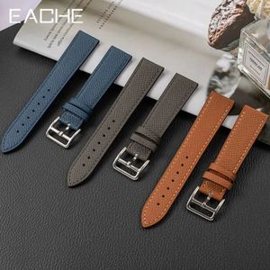 EACHE – bracelet de montre en cuir de veau véritable, sangles de paume Eposm, Grain supérieur, 18mm, 20mm, 22mm, 240313