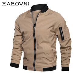 Eaeovni Heren Bomberjack Plus Size Lente Herfst Mannen Streetwear Hip Hop Slim Fit Pilot Jassen Jassen Mannen Windjack Kleding 211013