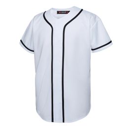EALER BJ80 Serie Heren Baseball Jersey Button Down Shirts Korte Mouw Hipster Hip Hop Sport Uniformen 240305