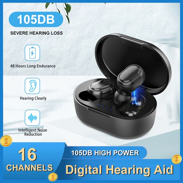 Suministro para el cuidado del oído 16 canales Audífonos digitales Ayuda recargable Reducción de ruido inteligente Mini amplificador de sonido para personas mayores Audifonos 230621