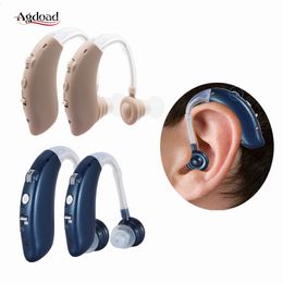 Suministro para el cuidado del oído 2 / 1Pcs Mini audífonos Amplificador de sonido de tono ajustable Auriculares para sordera de alta calidad Audífono recargable para ancianos 230613