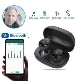 Fourniture de soins d'oreille Prothèse auditive Bluetooth Aides invisibles rechargeables APP Amplificateur de son numérique pour la surdité Sans fil aparelho auditivo 230329