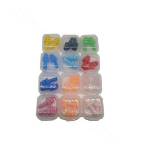 Ear Care Supply New Sile Earplugs Nageurs Bouchons souples et flexibles pour voyager Slee Réduire le bruit Plug 18 couleurs Drop Delivery Hea Dhz0P