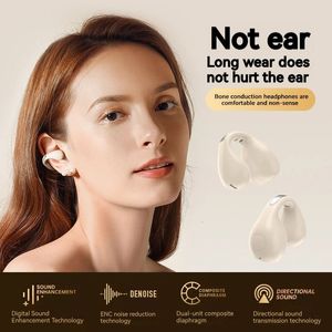Clip d'oreille sur des écouteurs de basse conduction en os sport sans fil Bluetooth stéréo coulant coulant des écouteurs de fitness écouteurs indolores 240527