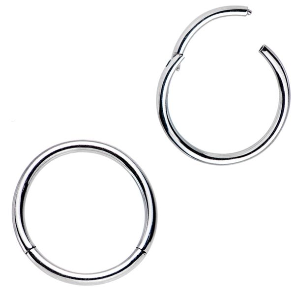 Ear Cuff 18g 16g 14g G23 Anillos para la nariz Piercings Septum con bisagras Clicker Segmento Pezón Piercing Joyería 230303