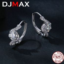 Oreille manchette 2023 DJMAX 1ct boucles d'oreilles pour femmes Original 925 en argent Sterling plusieurs Styles dame s diamant boucle 230822