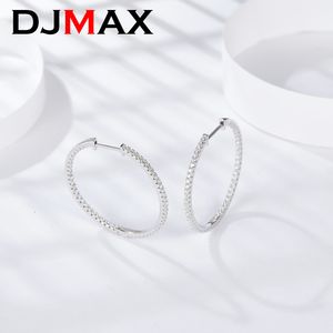 Ear Cuff 2023 DJMAX Pendientes de aro completo para mujer de alta calidad Original 925 Sterling Silver Lady S Diamond Stud 230822
