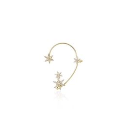 Oor Cuff Casual Sier Plated Metal Snowflake Clips zonder piercing voor vrouwen sprankelende zirkoon oorbellen bruiloft sieraden drop levering othft