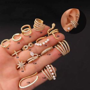 Ear Cuff Ear Cuff 1 faux clip de boucle d'oreille perforé avec boucles d'oreilles en perles en acier inoxydable, anneau de manche Cartila conque faux bijoux perforés adaptés aux femmes en 2023 tren