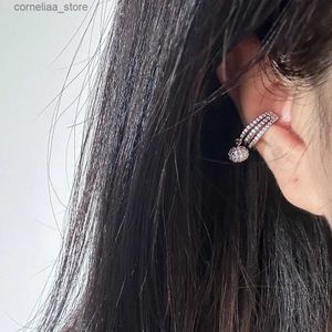 Manchette d'oreille Manchette d'oreille 1 pièce d'écouteurs conques exquis Y2k Bijoux de mode KDE132 pour femmes avec boule de zircone incrustée sans perforations Y240326