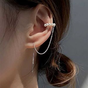 Manchette d'oreille manchette d'oreille 1 morceau de clip d'oreille pour filles non perforées boucles d'oreilles à longue chaîne à pampilles non perforées Y240326