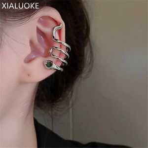 Ear Cuff Ear Cuff Xiauoke clip d'oreille de serpent en métal géométrique adapté à la personnalité féminine clip d'os d'oreille non perforé cadeau de bijoux Y240326