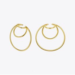 Ear Cuff Enfashion Geometric Ear Cuff Clip op oorbellen voor vrouwen goudkleur multi-layer Circle oordingen mode sieraden pendientes e201153 230518