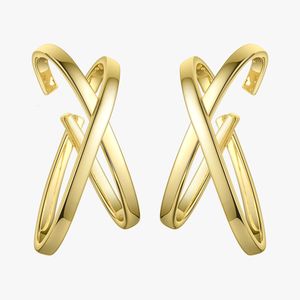 Oreille Cuff ENFASHION X Forme Simple Oreille Cuff Clip Sur Boucles D'oreilles Pour Les Femmes Or Couleur Punk Géométrique Boucles D'oreilles Sans Piercing Bijoux EC191068 230425