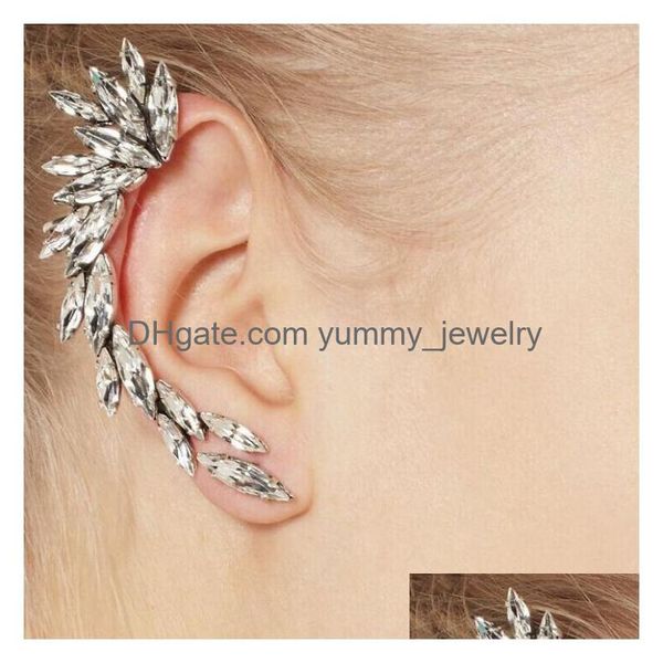 Ear Cuff Mode européenne Punk Ear Cuff Ménisque Boucles d'oreilles Valeur Haute Qualité Acrylique Plume Avec Femmes Bijoux En Gros Drop Livrer Dhtsa