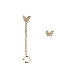 Ear Cuff Moda Asimetría Crystal Butterfly Clips Para Mujeres Niñas Vintage Lindo Sin Piercing Falso Cartílago Joyería Drop Delivery Earr Dhwof