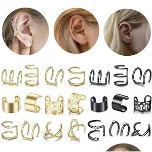 Ear Cuff Fashion Gold Star Bladeren Non -Piercing Clip oorbellen voor vrouwen eenvoudige nep kraakbeenoren sieraden accessoires drop del dhgarden dhgzn