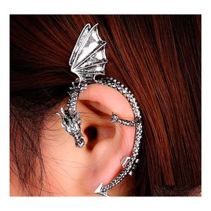 Ear Cuff Fashion Metal Clip Stud Dames Punk Style Wrap Dragon Earring Geen gat voor Girl Ladies sieraden Drop levering oorbellen otwhf