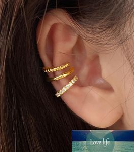 Ear Cuff para mujer 3 uds. Clip de circón encantador en pendientes de oro sin Piercing pendientes fábrica de joyería experto desi8103393