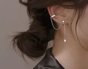 Ear Cuff Véritable 925 en argent sterling manchette d'oreille gland boucles d'oreilles non percées oreille cartilage clip boucle d'oreille hypoallergénique bijoux pour Wo1275174