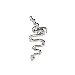 Ear Cuff Gothic Punk Snake Earing Clips Sin perforación Pendientes de clip no perforados Puños para mujeres Hombres Joyería negra 1 pieza Drop de Dh6Aj