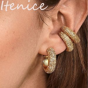 Ear Cuff Itenice Bohemia Rystal Rings voor vrouwelijke stapelbare manchetten lip op ring goud olor 230424