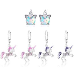 Oreille Manchette Magique Licorne Arc-En-Licornes Acrylique Crochet Boucle D'oreille À La Main Époxy Bijoux Boucles D'oreilles Drop Delivery Dhv6U