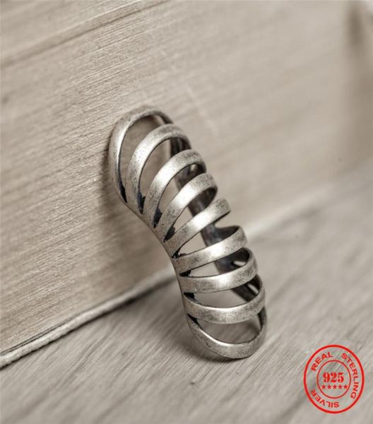 Couchette d'oreille Mkendn Punk Style 925 Coup de poignets en argent sterling anneaux pour femmes Men Climbers Non Piercing Fake Cartilage Ring 2211079122645