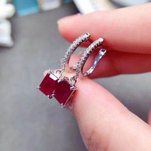 Oor manchet natuurlijke robijn oorbel sieraden fijne echte 925 zilveren edelstenen gecertificeerde high-end geschenken 231005