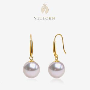 Ear Cuff Real 18k Pendientes de perlas de oro Au750 en pendientes de perlas naturales para mujeres Regalos de Navidad para mujeres Fiesta de bodas Joyería fina 230302