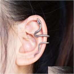 Manchette d'oreille serpent manchette d'oreille pince non percée boucles d'oreilles en forme de serpent clips d'oreille en forme de S sans piercing faux bijoux livraison directe bijoux Dhokz