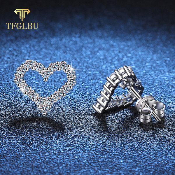 Oreille manchette TFGLBU 0 5 1CTTW boucles d'oreilles pour femmes à la mode Original coeur 100 solide 925 argent petite amie cadeau Top qualité 230822