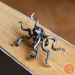 Oreille Manchette YIZIZAI 100% 925 Sterling Silver Big Octopus Oreille Poignets Vintage Oreille Os Clip Pour Femmes Hommes Pas De Piercing Faux Cartilage Boucles D'oreilles 230614
