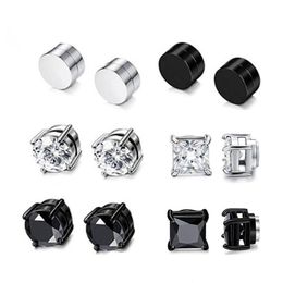 Ear Cuff Zircon Magnetic Clip Set Hip Hop Style Non-Piercing Stainless Steel Oorbellen - Groothandel Sieraden Drop Delivery Dh6Fm