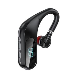 Crochet d'oreille écouteurs d'affaires sans fil Bluetooth 5.0 casque affichage de puissance réduction intelligente du bruit HD appel casque de sport écouteurs
