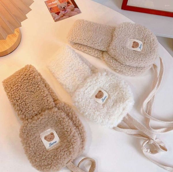 Cache-oreilles Bérets Épaissir Mignon Bandage Simple Pour Les Filles Oreillettes Chaud Earlap Warmer Bandeau Femmes Cache-oreilles Ours Hiver Cache-Oreille lapin