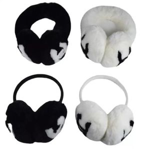 Winter Earmuffs for Women, Classic Rabbit Fleece Ear Warmers with Plush Scarf