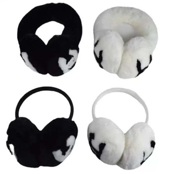 Cache-oreilles classique d'hiver cache-oreilles femme lapin polaire créateur de mode écharpe en peluche chaude