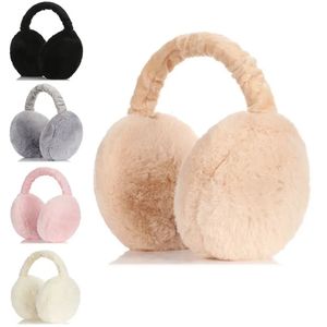 Cache-oreilles JJYY1pc doux en peluche plus chaud hiver chaud cache-oreilles pour les femmes couleur unie oreillette extérieure froide 231204