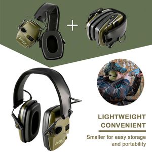 Ear Muffs Tactical Electronic Earmuffs Outdoor Sports Antipulse Noise Reduction Folding Easy To Carry Headphones To Protect Hearing 230717