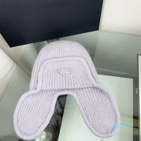 Protection des oreilles hiver haute sens casquette en laine enfants chaud tout assorti chapeau tricoté bonnet chapeaux