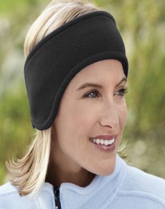 Oor warme hoofdbanden voor vrouwen mannen winter dubbele laag fleece haarbanden unisex elastische brede hoofdbanden earmuffs3652044