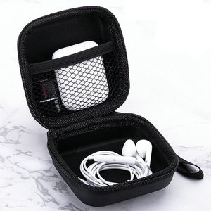 Estuche de almacenamiento para auriculares, bolsa para cables, caja para cargador USB, Banco de energía, línea de datos, PU, impermeable, portátil, para viaje