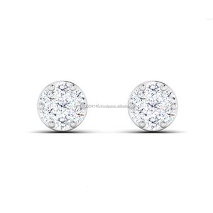 Boucle d'oreille Stud Designer bijoux de luxe Zircon mariage élégant femme Bling nouveau diamant boucle d'oreille de mariée au meilleur prix
