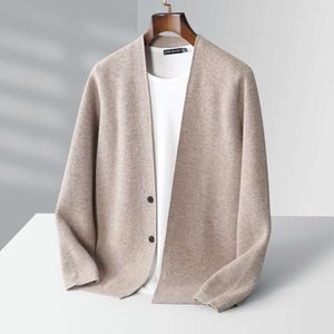 Début d'automne luxe hommes nid d'abeille affaires laine pull peigné tricoté Cardigan manteau décontracté polyvalent laine haut Long