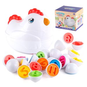 Poulet mobile numéro apparié oeuf Puzzle jouet figurines correspondant oeufs éducation précoce enfants Intelligence apprentissage jouets éducatifs