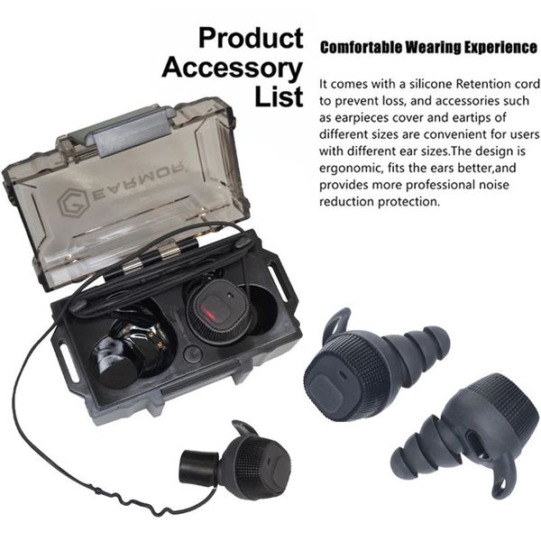 Earmor M20 Mod3 Army Tactical Headphones tir Plugs Electronic Communication Plugs Shooting Hearing Protection 240507