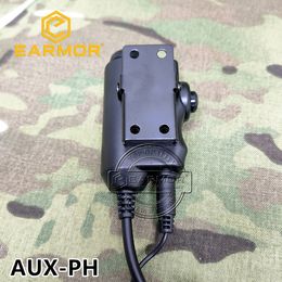 EARMOR M52 MILITAIRE OVER-EAR PTT-adapter One Tactical Communications Headset PTT voor AirSoft Earmor MSA Sordin/3M Peltor.