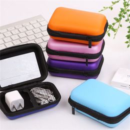 Accessoires pour écouteurs 1pc Mini sac portable porte-monnaie casque câble USB boîte de rangement portefeuille pochette de transport accessoire EVA 230918