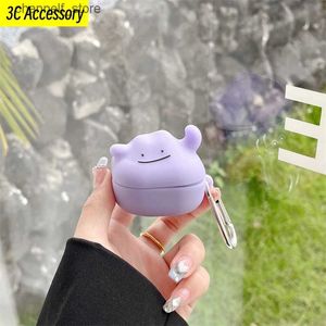 Accessoires pour écouteurs Étui mignon de dessin animé 3D pour Samsung Galaxy Buds2 Pro housse de casque anti-chute étui de protection en TPU violet pour Galaxy Buds2/live/proY240322